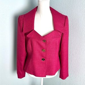 Alex Marie Magenta Pink Blazer Size 10P Petite Fully Lined NWOT